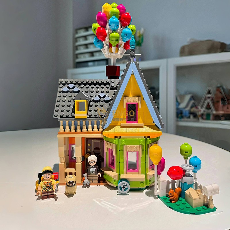 中国积木43217迪士尼飞屋环游记悬浮气球屋房子拼装玩具模型礼物