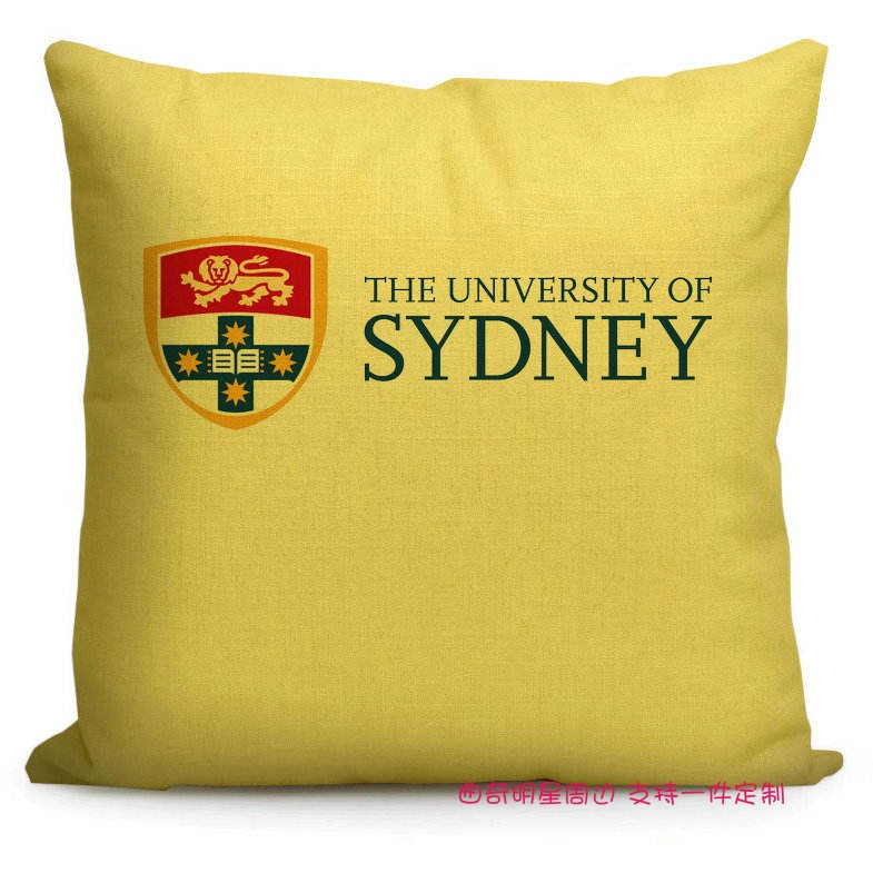 澳大利亚悉尼大学纪念品澳洲名校校徽周边留学生礼品靠垫抱枕