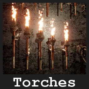 UE4 虚幻5 Ultimate Torches package / 50 Variations 火把道具