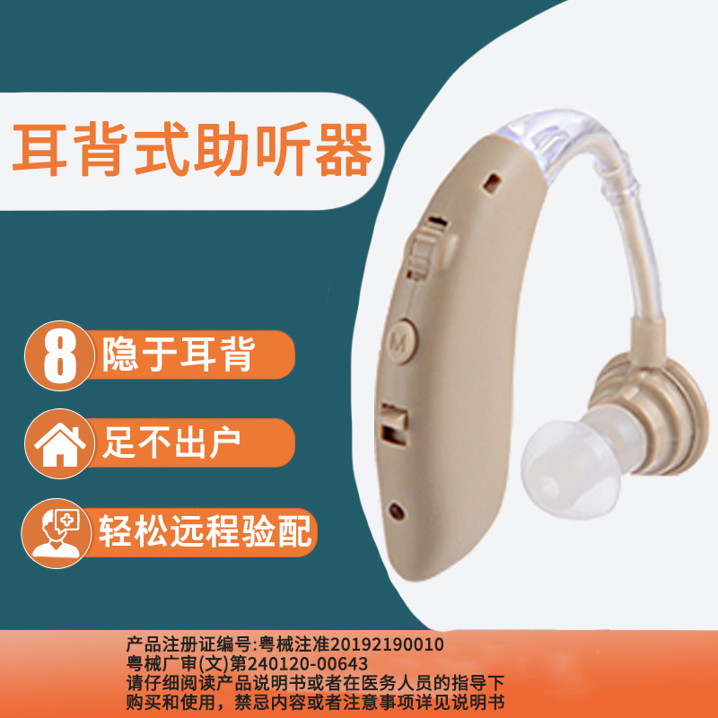 助听器耳聋耳背耳鸣智能挂耳式老人年轻人充电式无线隐形于耳背