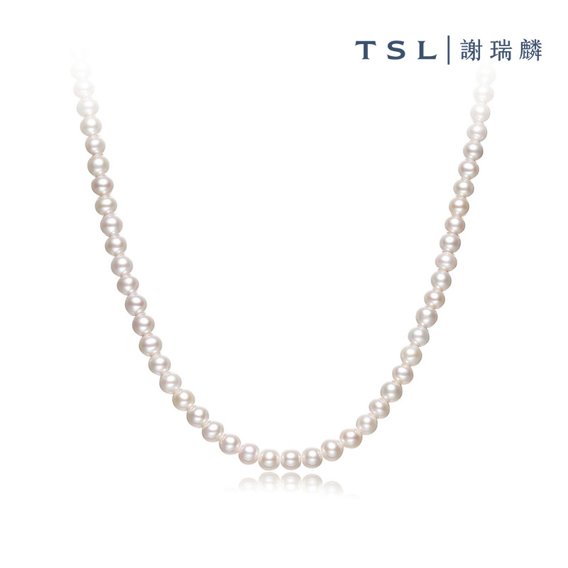 【百亿补贴】TSL谢瑞麟珍珠项链优雅气质18K金链扣套链女士BC560