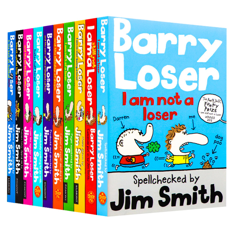 倒霉蛋巴里系列10册 Barry Loser I am not a loser 英文原版 失败者巴里 儿童幽默搞笑故事书 励志校园漫画文学 罗尔德达尔童书奖