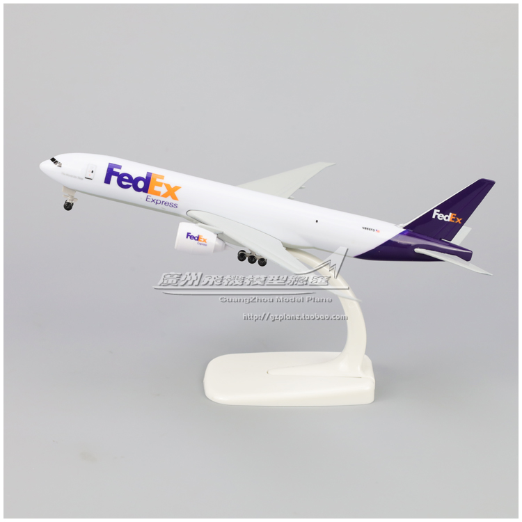 联邦国际快递 Fedex 波音 B777 合金 仿真 货机 飞机模型 20cm