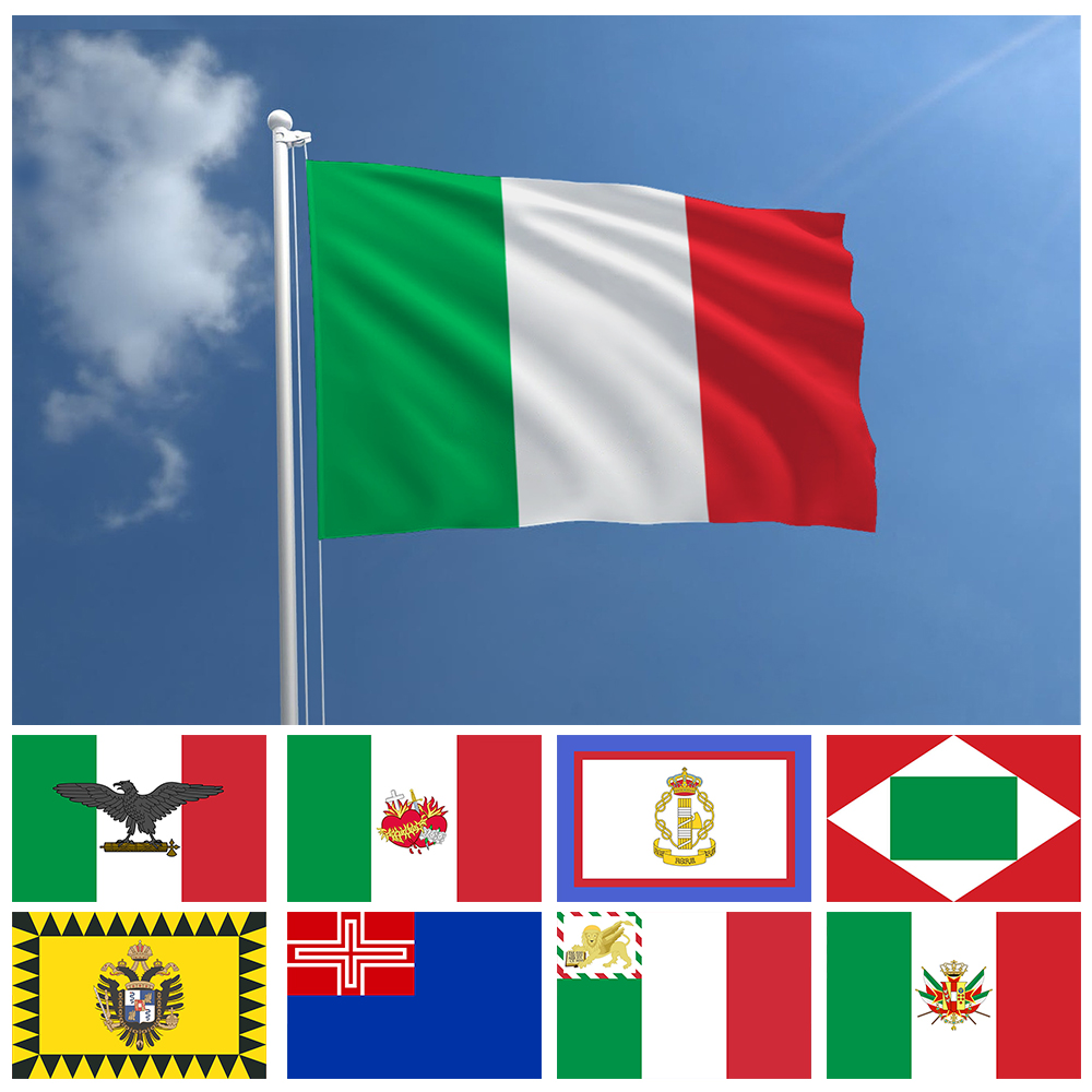 意大利历史旗 拿破仑时期挂旗 意大利社会共和国旗帜 尺寸可定制