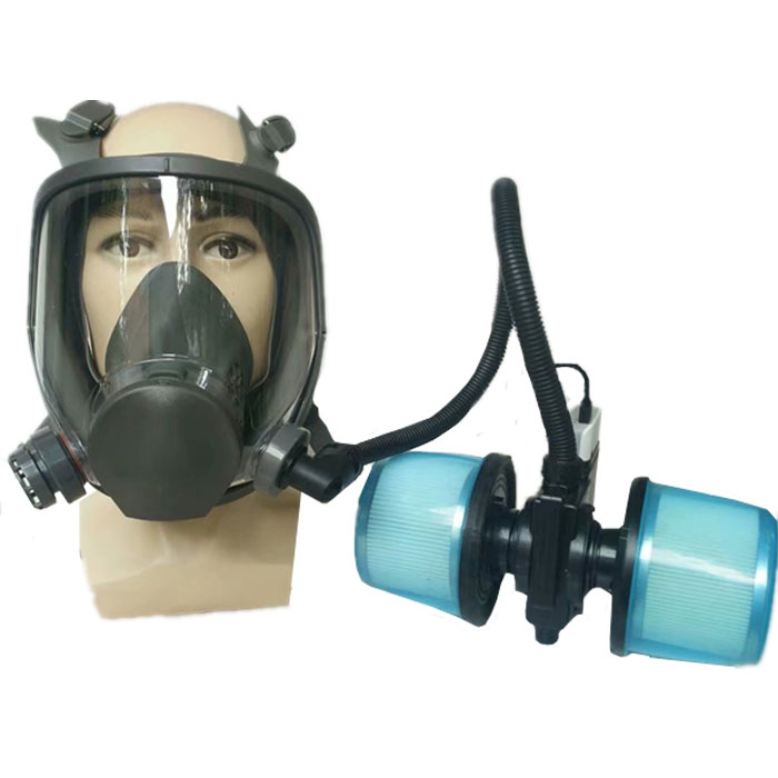 康本5V电动送风防尘面罩6800全面罩防毒面具防甲醛喷漆强制送风