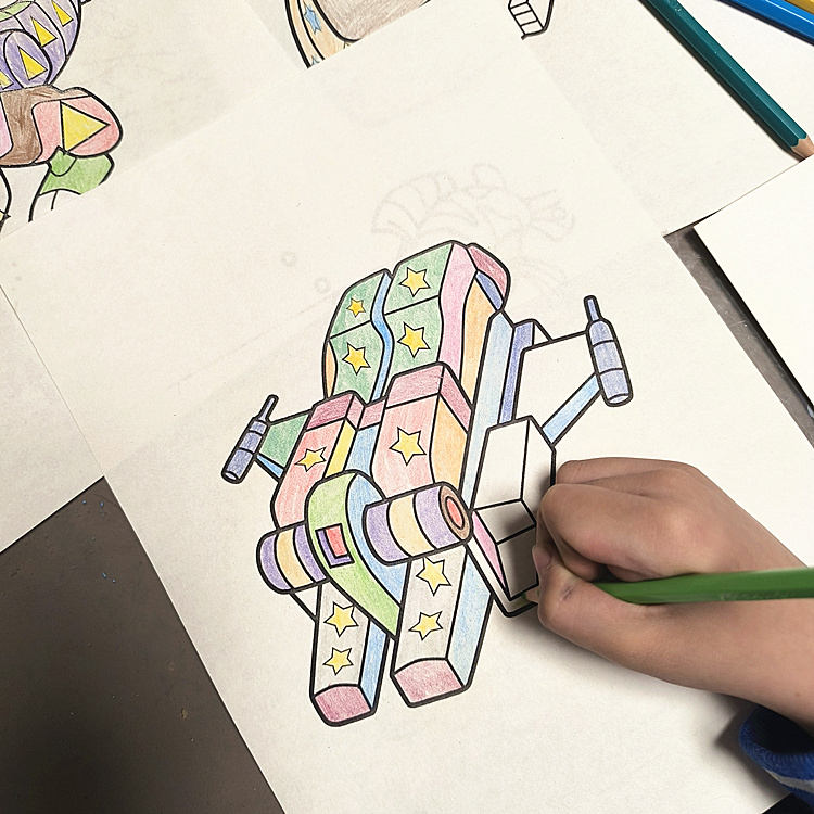 蜘蛛侠变形汽车人金刚男孩涂色本填色学画手绘画本儿童宝宝图画本