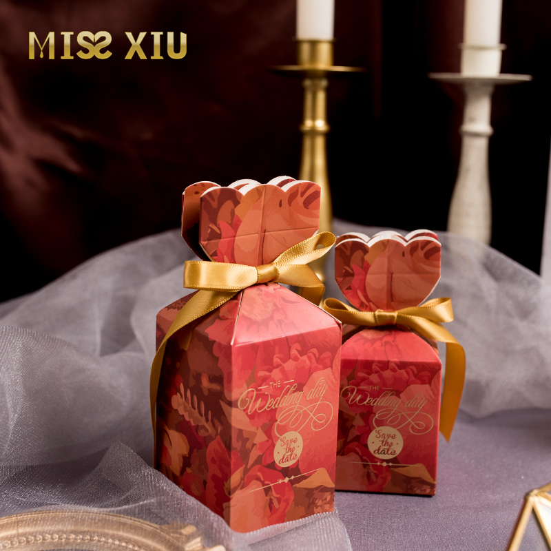 MISSXIU[情定三生]新款结婚喜糖盒子ins风礼物包装糖果空盒不含糖