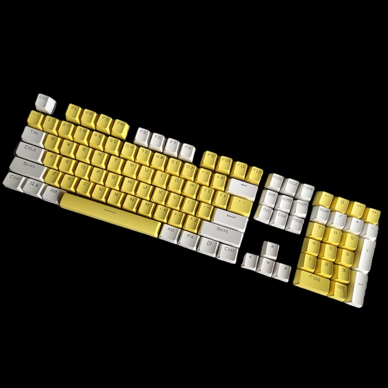 104 108ABS字体透光机械键盘十字茶红黑青轴机械键盘键帽拔键轴器