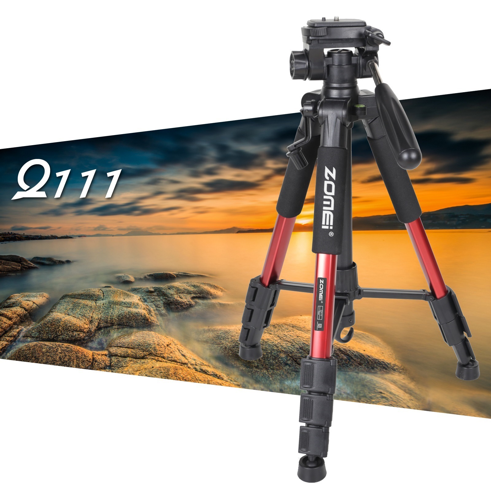 三脚架卓摄影摄像单反相机手机支架Q111便携三角架补光灯架