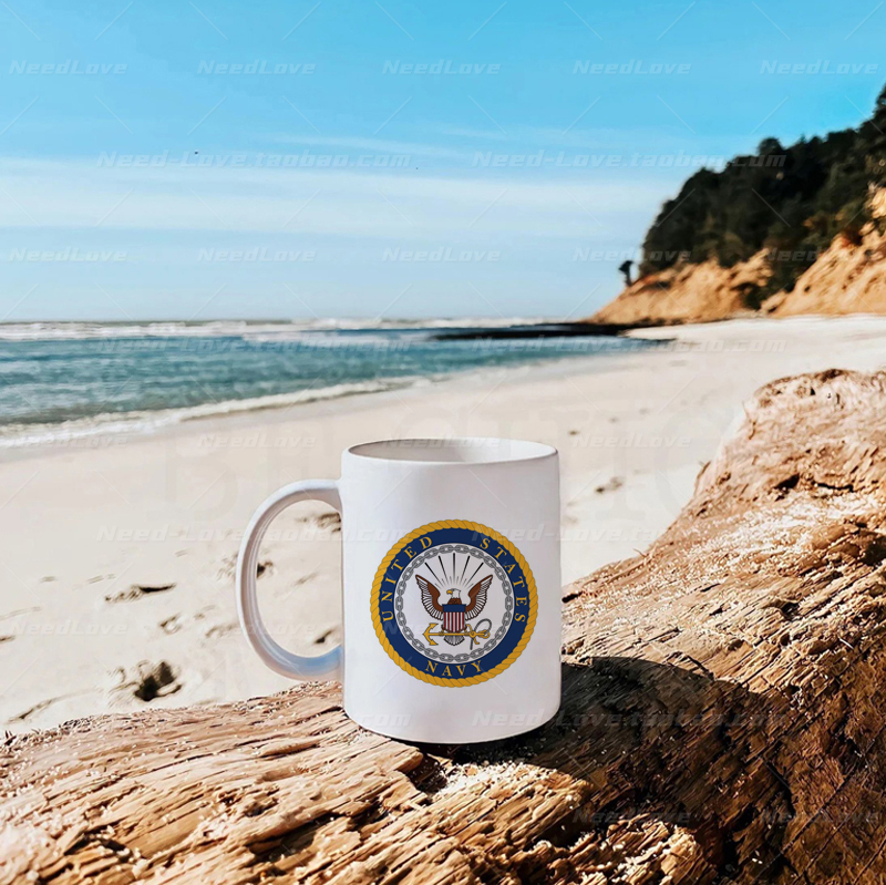 美国国家USA海军马克杯咖啡杯军徽部队纪念品道具办公室男生礼物
