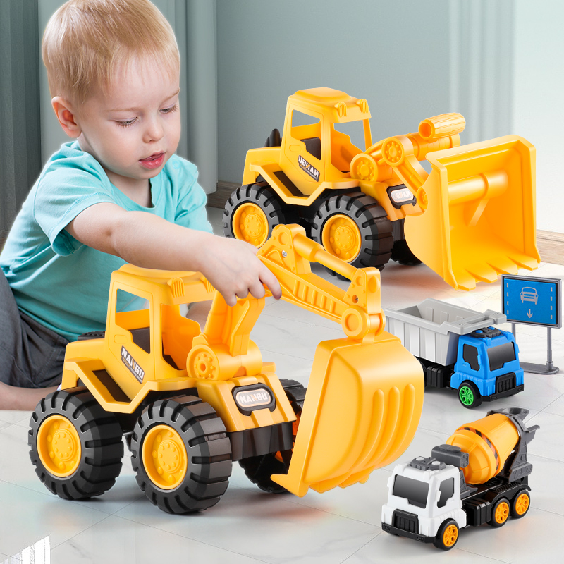 儿童工程车玩具车套装挖掘机搅拌车挖土吊车大号三四岁小汽车男孩