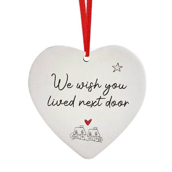 极速We You Lived Next Door Heart Pendants Home Love Ornament