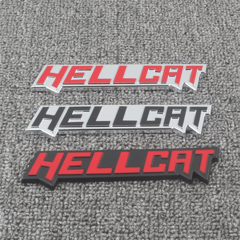 适用于道奇地狱猫 挑战者金属车贴改装HELLCAT后尾标 侧标装饰贴