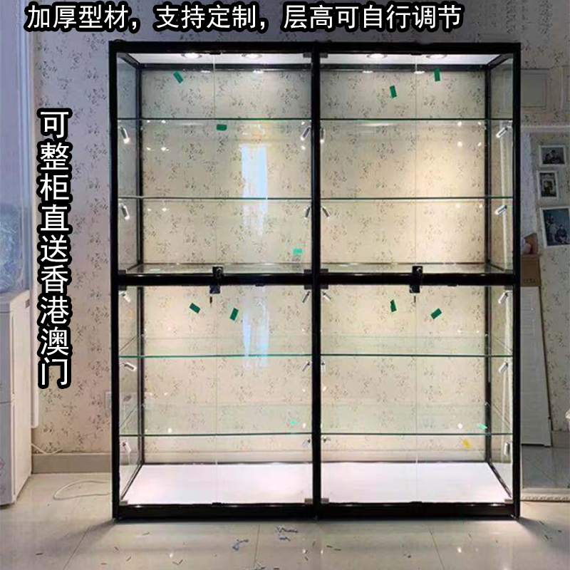 深圳展示柜展厅展柜透明玻璃商用手办样品证书礼品玩具家用立墙柜