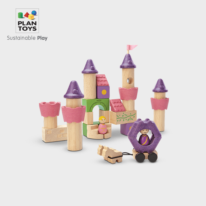 【官方直售】进口PlanToys5650童话城堡积木情景拼装儿童婴儿玩具