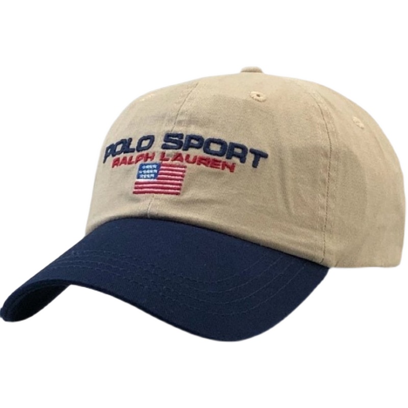 美国PoloSport棒球帽刺绣字母鸭舌帽潮拼色保罗休闲帽男女遮阳帽