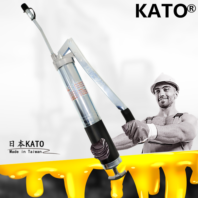 日本KATO进口手动黄油枪挖机注油自吸式高压省力加牛油枪600c双杆