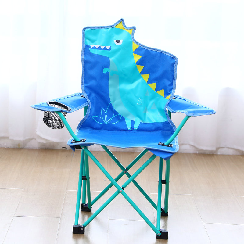 折叠椅儿童小型画画写生椅轻巧便携沙滩露营椅可爱卡通恐龙独角兽