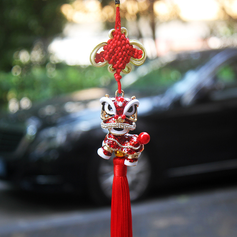广府醒狮文化特色手工舞狮中国结艺挂件 中国传统礼物出国送老外