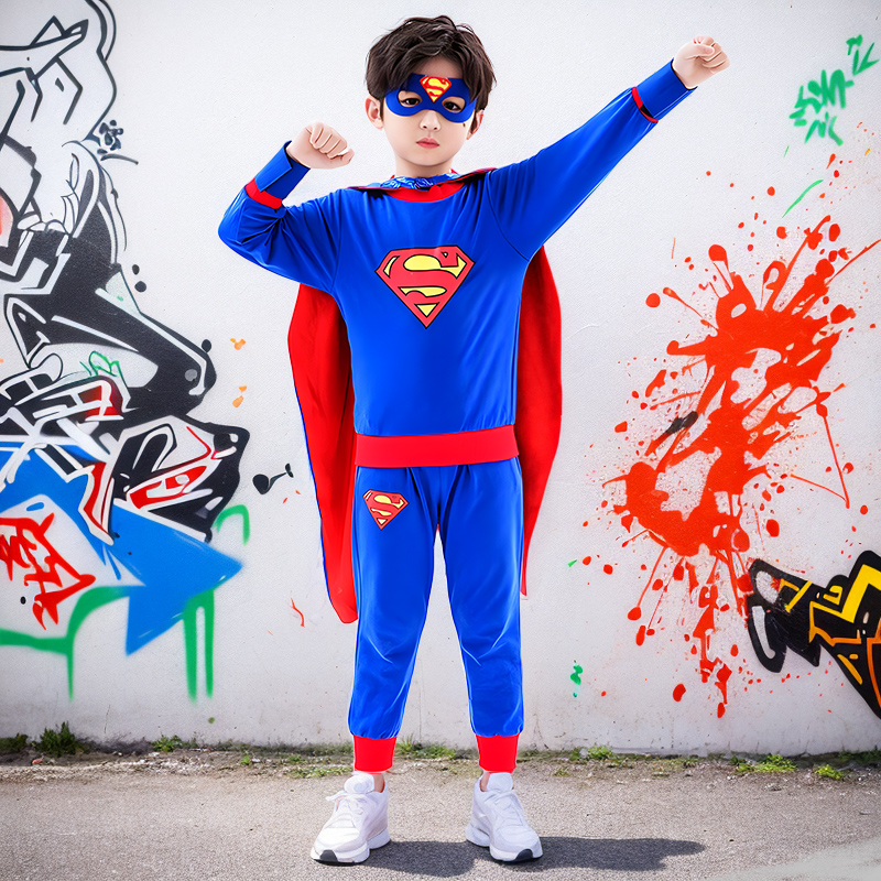 超人衣服儿童万圣节幼儿园卡通人物服装cosplay迪士尼男童奥特曼