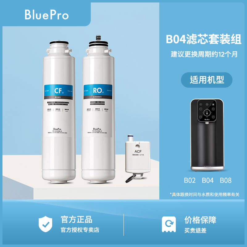 BluePro博乐宝净水器净饮机滤芯适用B02 B04 B08滤芯套装