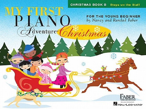 英文原版 菲伯尔我的钢琴第一课：圣诞歌曲B级迈向五线谱 My First Piano Adventure Christmas Book B: Steps on the Staff