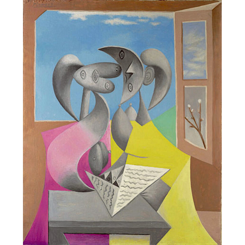 抽象手工立体家居装饰画名画复制品 毕加索Picasso油画玛丽泰蕾兹