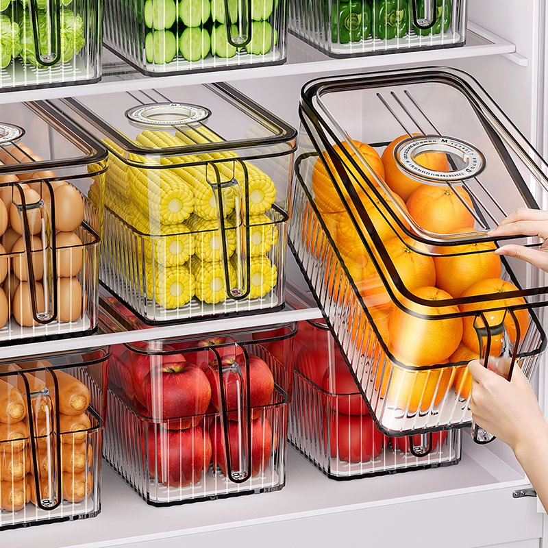 日本冰箱整理盒收纳盒保鲜盒食品级专用鸡蛋蔬菜储物密封冷冻盒子