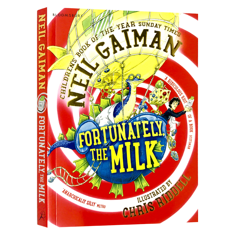 幸好有牛奶 英文原版书 Fortunately the Milk 爸爸去哪儿了 儿童文学作品 同名电影 尼尔盖曼 Neil Gaiman 英文版进口书籍正版
