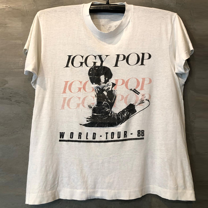 IGGY POP伊基·波普音乐教父人像印花短袖T恤小众设计感男女半袖