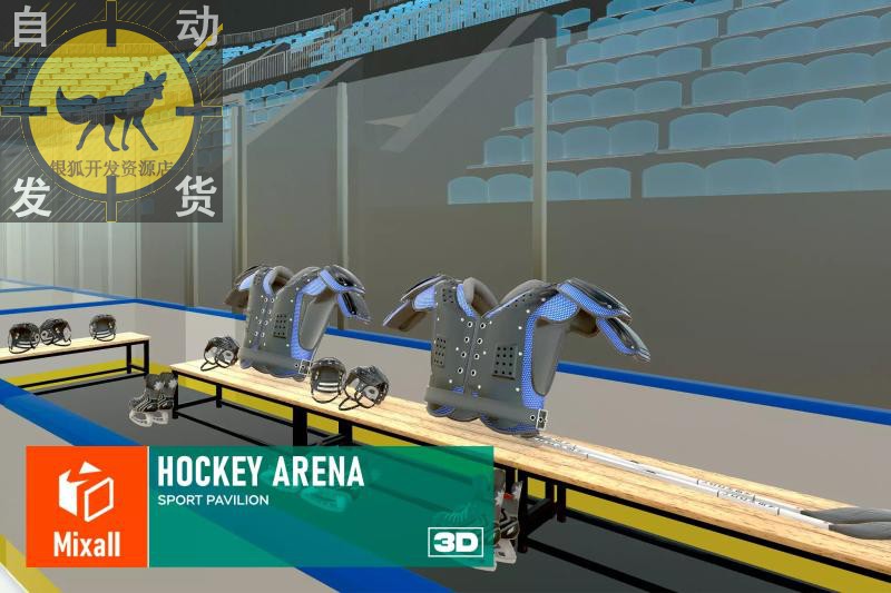 U3D模型 曲棍球溜冰鞋清洁车 Hockey arena - sport pavilion 1.0