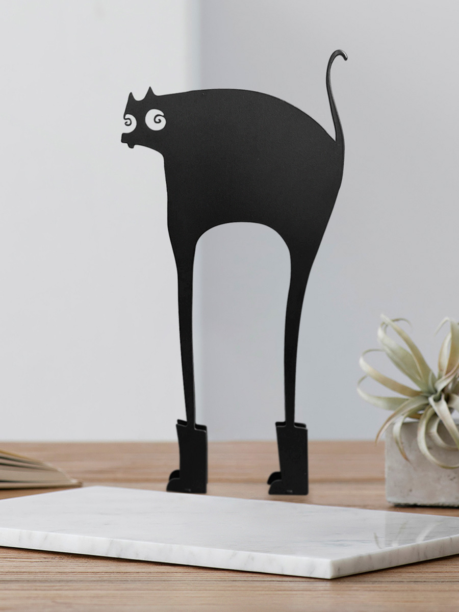 穿靴子的猫桌面摆件铁艺卡通摆件创意家居办公桌面装饰工艺品礼品