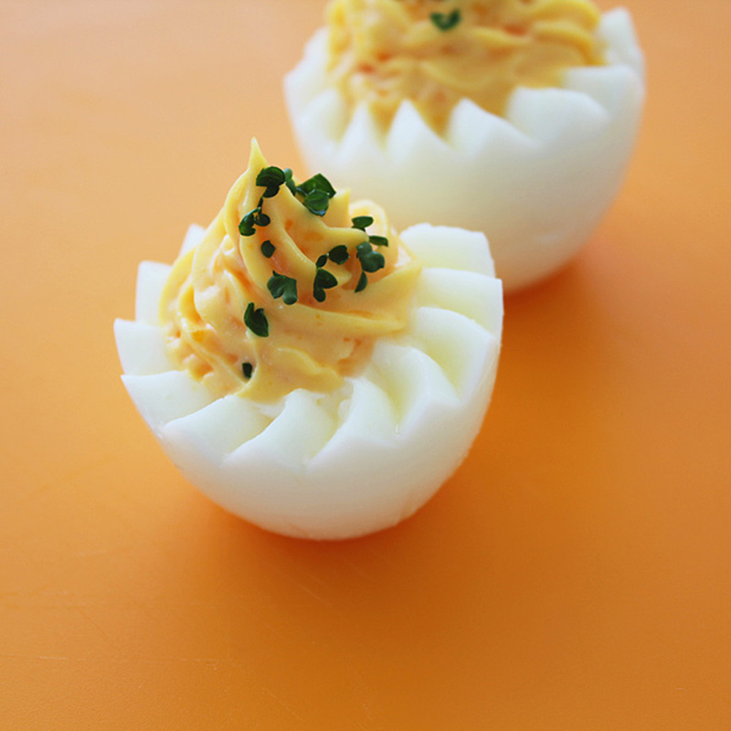 日本KOKUBO 鸡蛋切花器 鸡蛋造型模具煮鸡蛋模具卡通DIY 2枚装