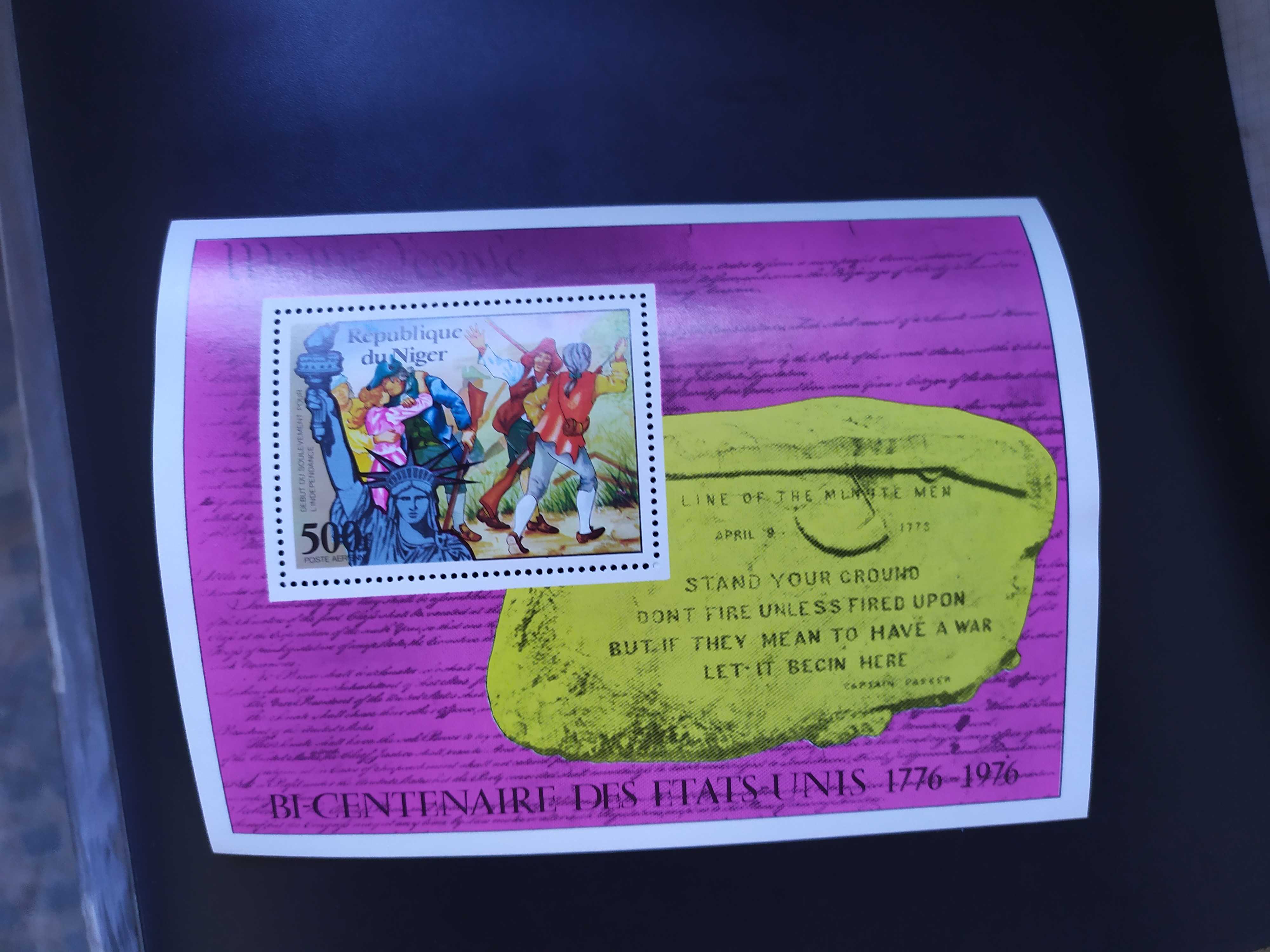 尼日尔1976年美国200周年邮票小全张1全新