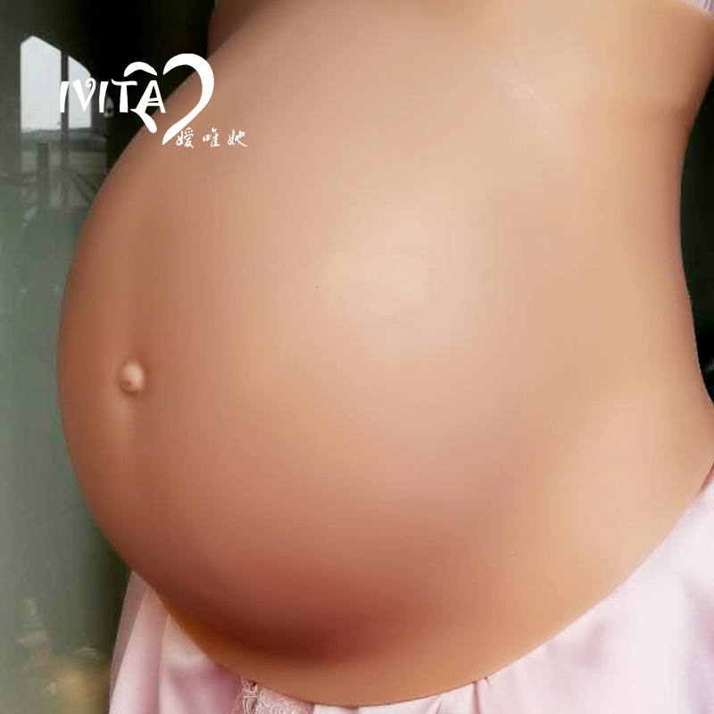 IVITA/嫒唯她假肚子肚皮道具孕妇仿真皮肤硅胶表演戏拍照假代怀孕