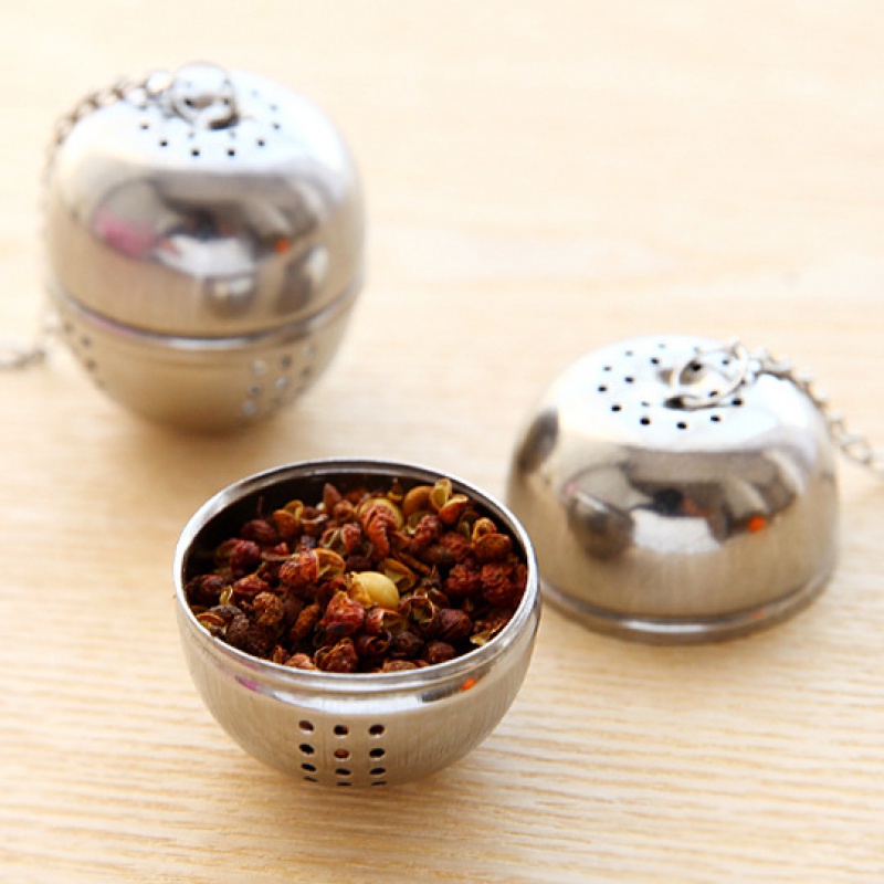 居家不锈钢泡茶球 可挂式茶叶过滤器创意茶漏 火锅香料调味球批发