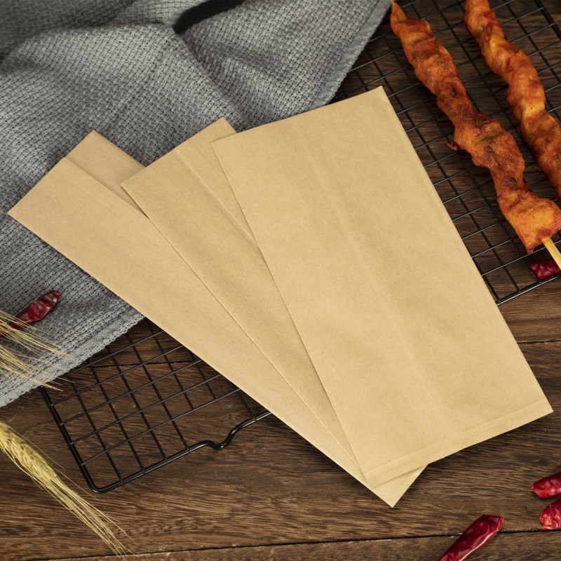 烤肠纸袋牛皮防油香肠袋子烤面筋烤串炸串包装袋烧烤打包袋商用