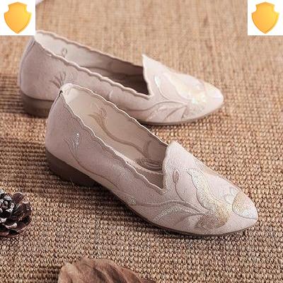 适合配旗袍穿的鞋子优雅旗袍鞋子复古低跟鞋子仙女超仙森系中国。