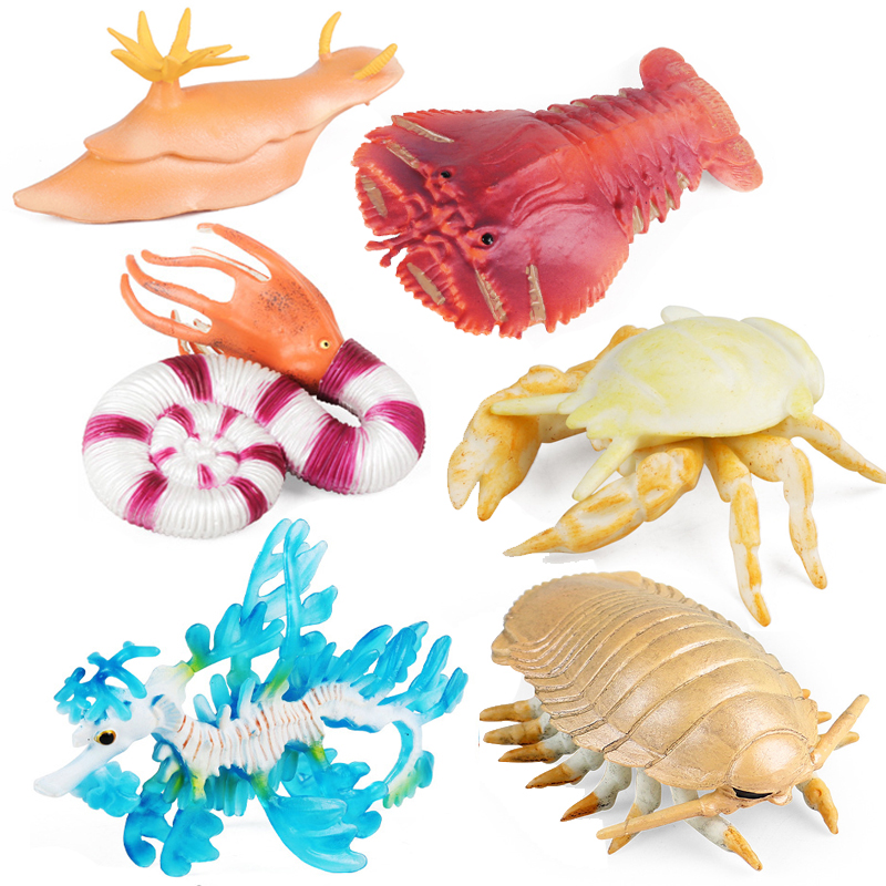 仿真寒武纪海底海洋软体节肢动物模型蛞蝓海螺海龙海螺菊石玩具