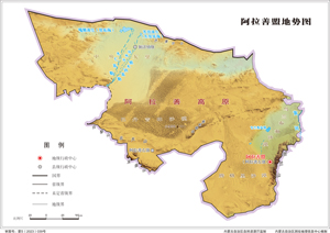 阿拉善盟地势地形地图行政区划水系交通打印定制山峰高程流域卫星