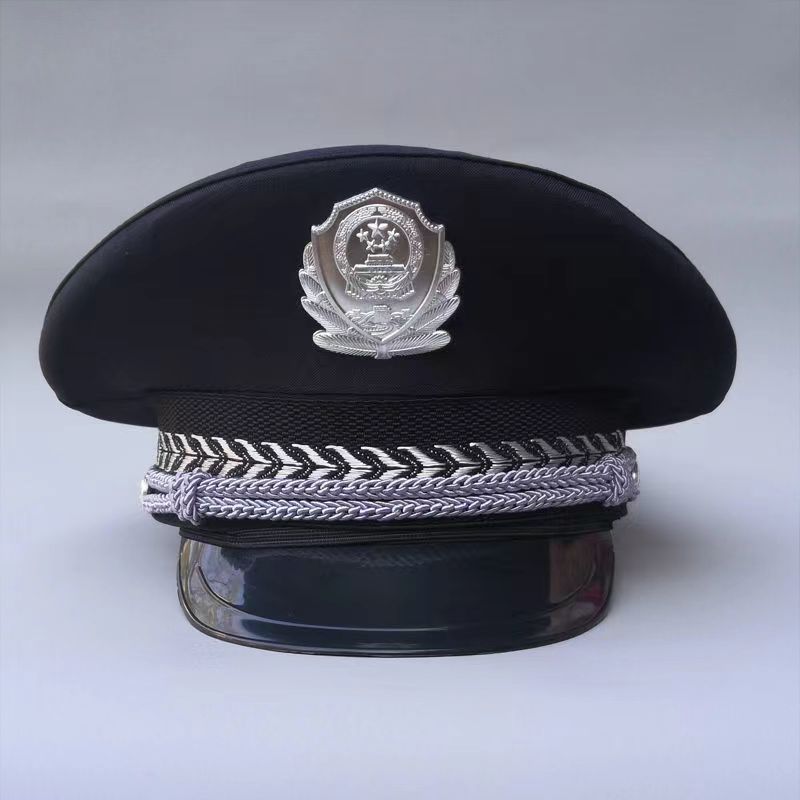 儿童黑猫警长帽子交警大盖帽男女小孩警察帽子幼儿园角色扮演帽子