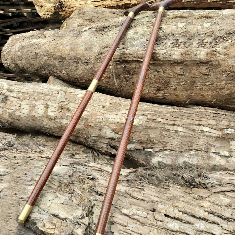 新品南美洲蛇纹木拐杖木质实木拄杖送老人手杖寿礼礼品礼物直销