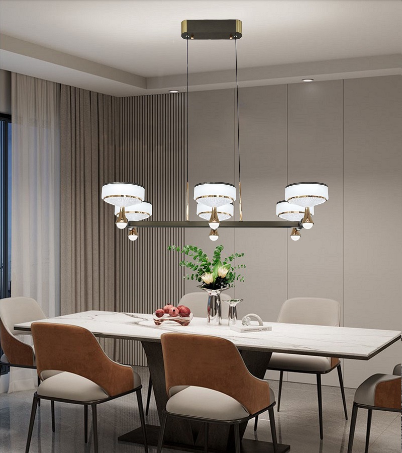 往事照明现代轻奢大气客厅吊灯极简铝材餐厅灯具温馨主卧三色智能