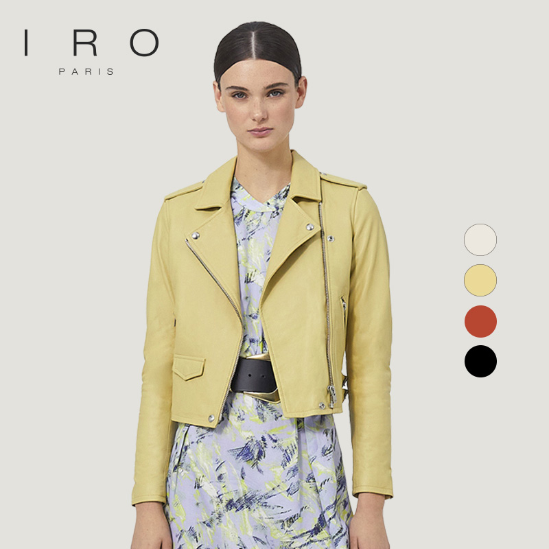 IRO Night【明星同款】春秋款女装法式短款修身休闲高腰皮衣外套