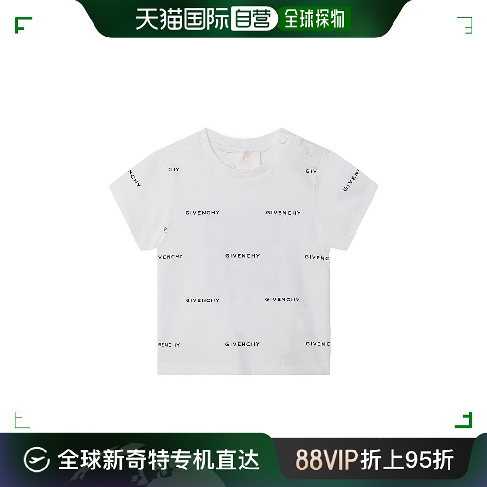 香港直邮Givenchy 纪梵希 男童 徽标印花T 恤童装 H30218短袖标志