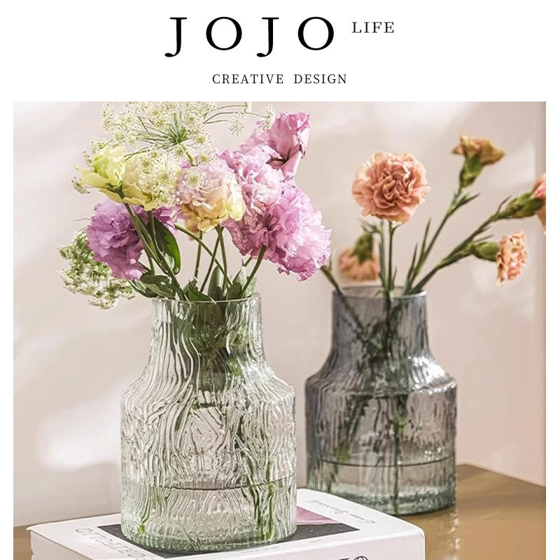 JOJO'S L. PD·Wave·花瓶摆件插花装饰高级感冰川玻璃 | 波纹