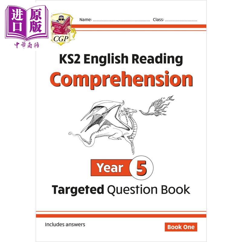 预售 英国原版CGP教辅 KS2 英语针对问题书5年级阅读理解1 KS2 English Targeted Question Book Year 5 Comprehension【中商原版?