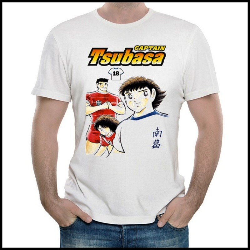 足球小子T恤 白色短袖 大空翼 T恤 男女 Captain Tsubasa tshirt