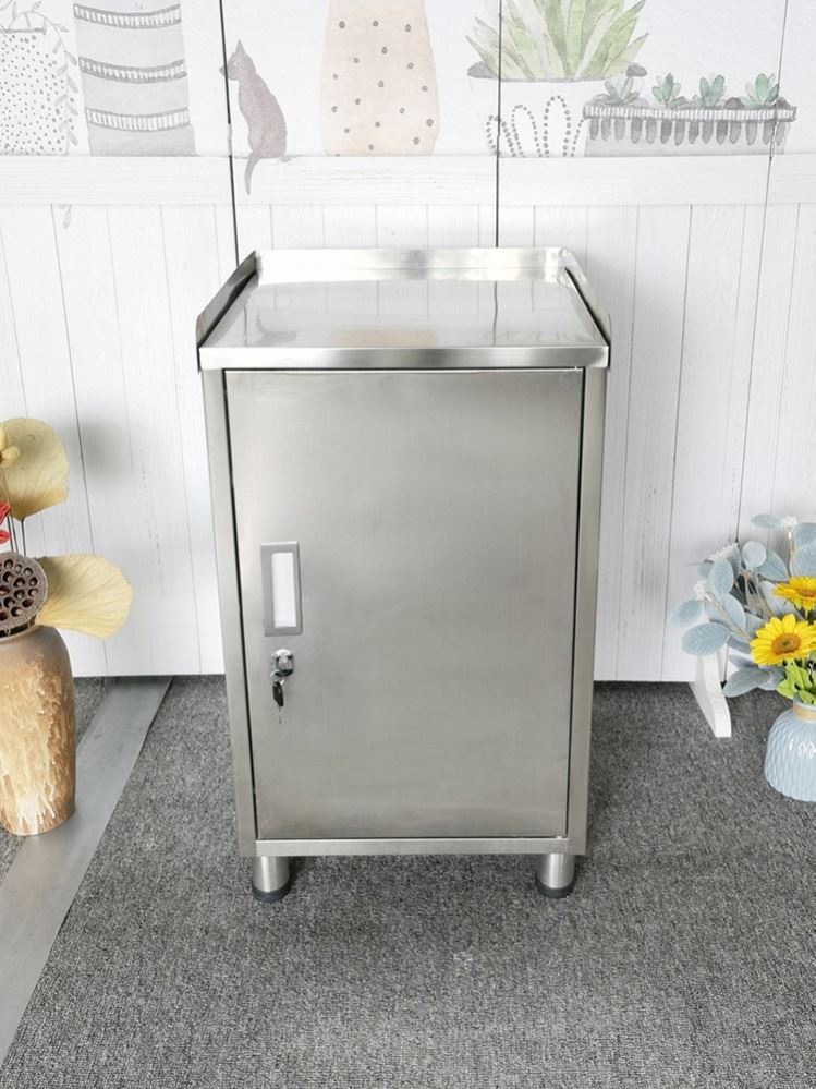 不锈钢煤气瓶柜灶台柜子厨房置物架茶水柜水桶柜经济型单门储物柜