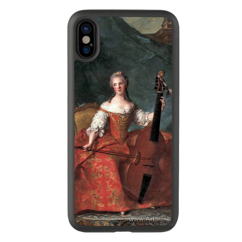 适用于xr欧美14水彩油画小提琴苹果手机壳15Promax保护套硅胶xs